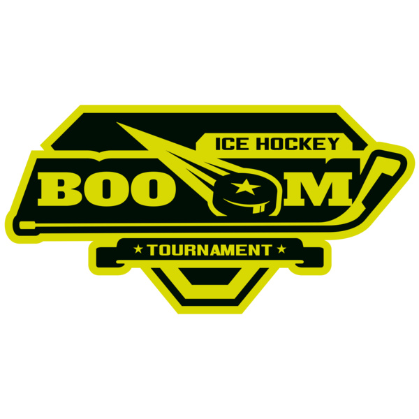 Boom Ice Hockey Tournament logo template Thumbnail