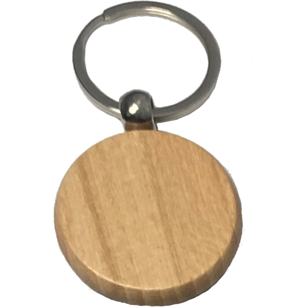 Circle Wooden Keychain Thumbnail