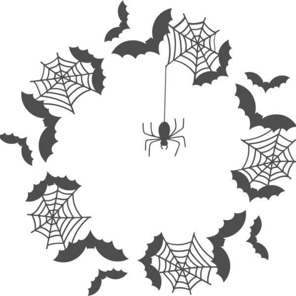 Bats and Webs Border (0863) Thumbnail