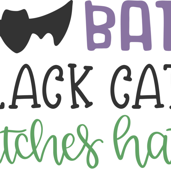 Bats Black Cats Witches Hats (1021) Thumbnail