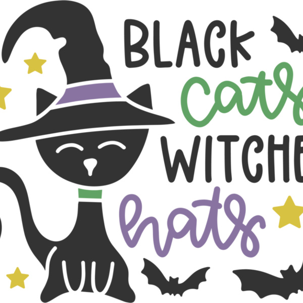 Black Cats & Witches Hat (1022) Thumbnail