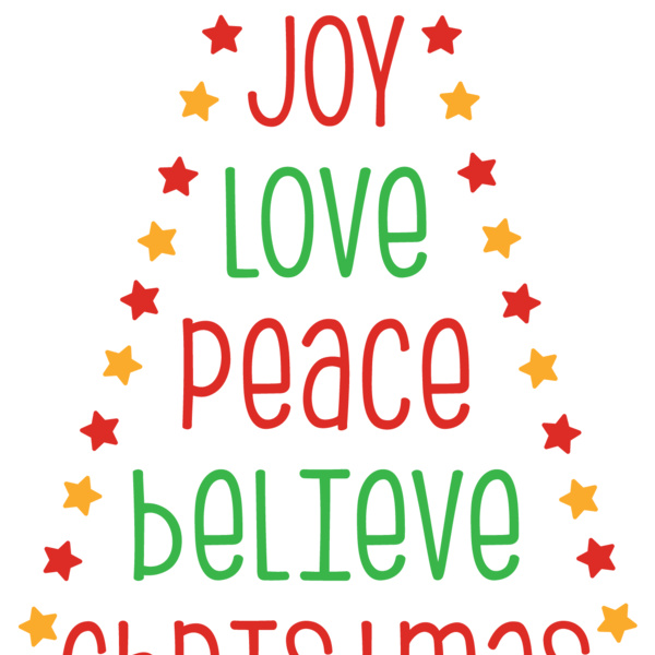Joy Love Peace Believe Tree (0610) Thumbnail