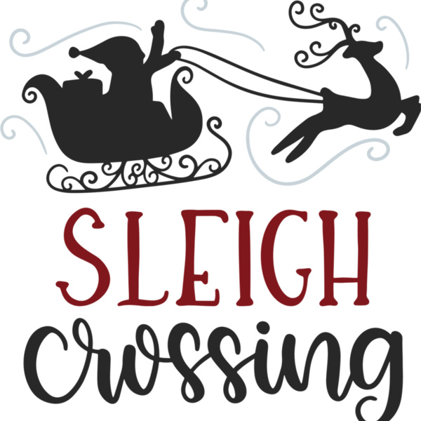 Sleigh Crossing Silhouette (0711) Thumbnail