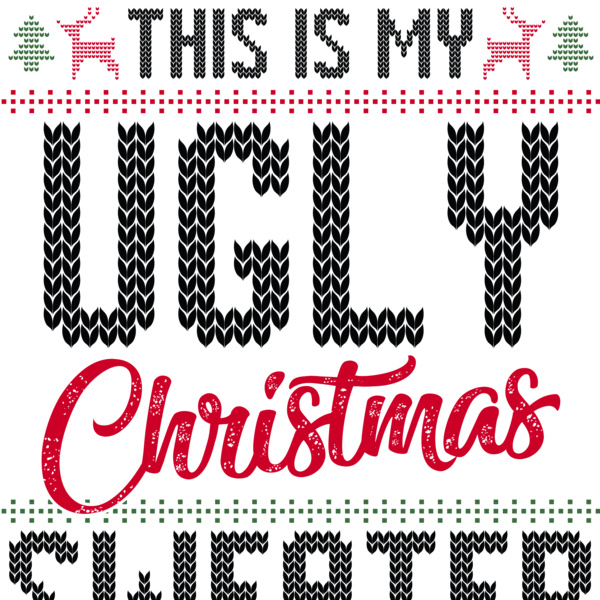 My Ugly Sweater Black Writing (0551) Thumbnail