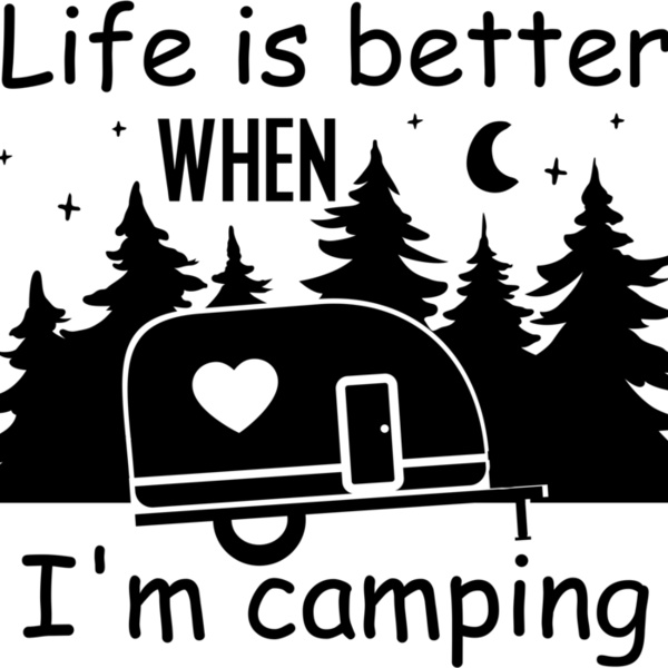 Life is Better Camping Trailer (0096) Thumbnail