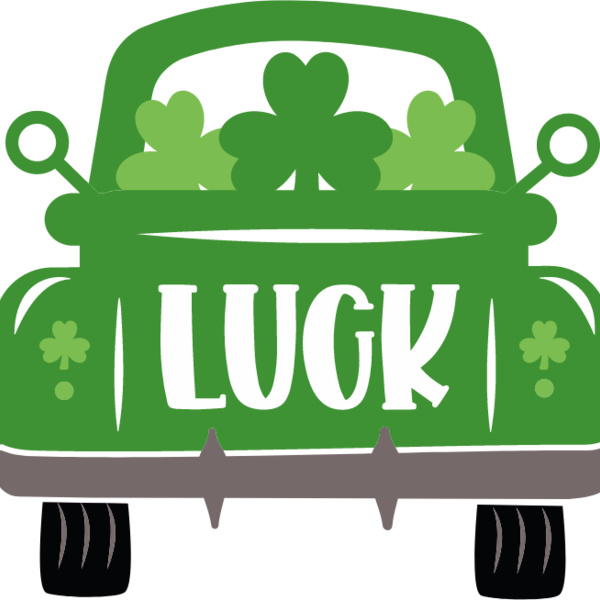Vintage Car with Luck font Thumbnail