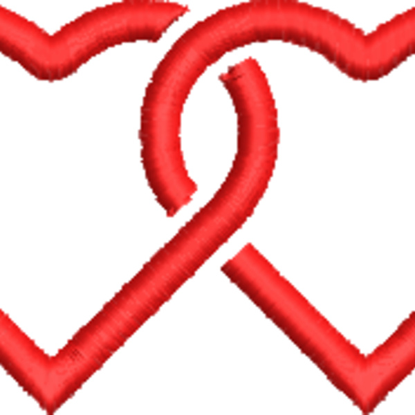 2 Hearts chain 3.4 inches (0344) Thumbnail