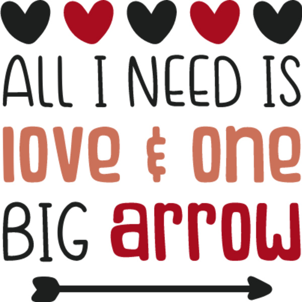 All I Need Is Love SVG Cut File Thumbnail