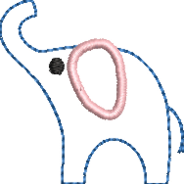 Elephant Line Art (0263) Thumbnail