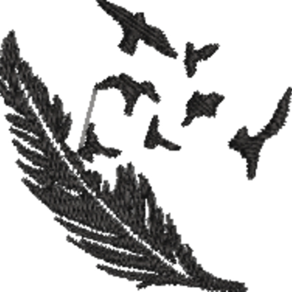 Birds out of Feather Silhouette (0333) Thumbnail