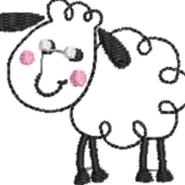 Sheep Line Art (0264) Thumbnail