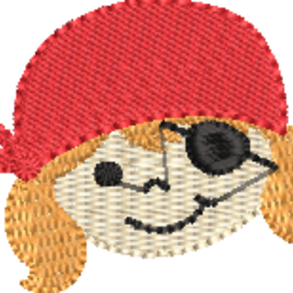 Pirate Face Girl Red (0275) Thumbnail