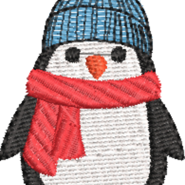 Penguin in Hat and Scarf (0318) Thumbnail