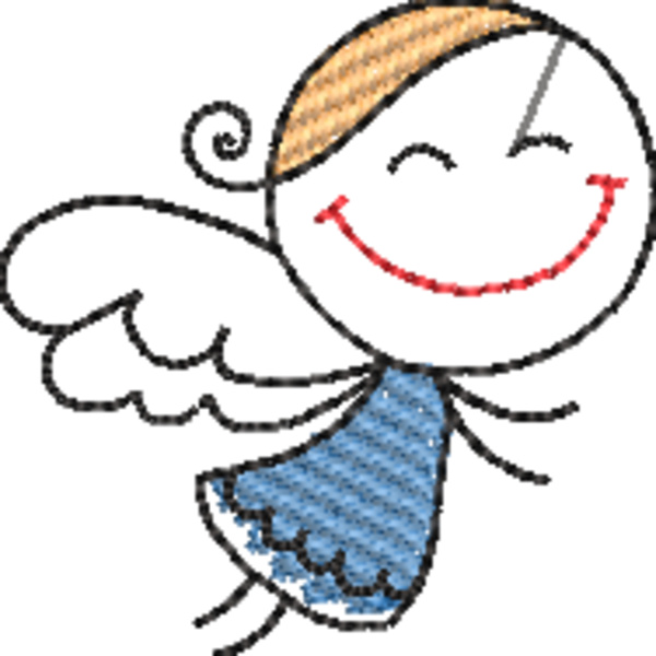 Angel Line Art (0327) Thumbnail