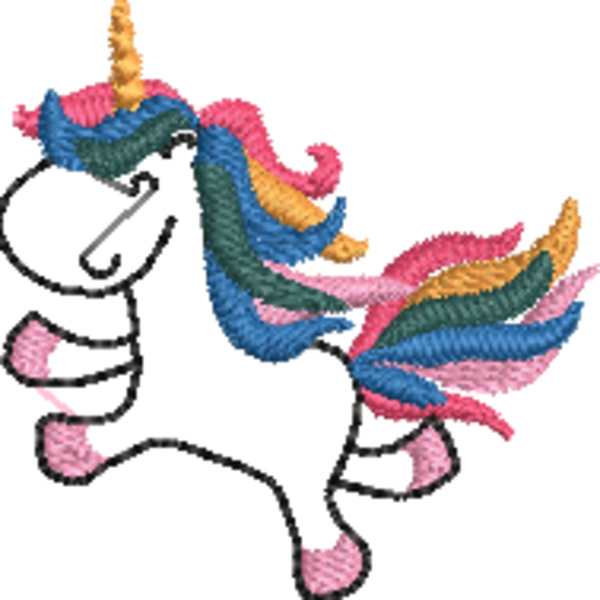 Running Unicorn Line Art (0401) Thumbnail