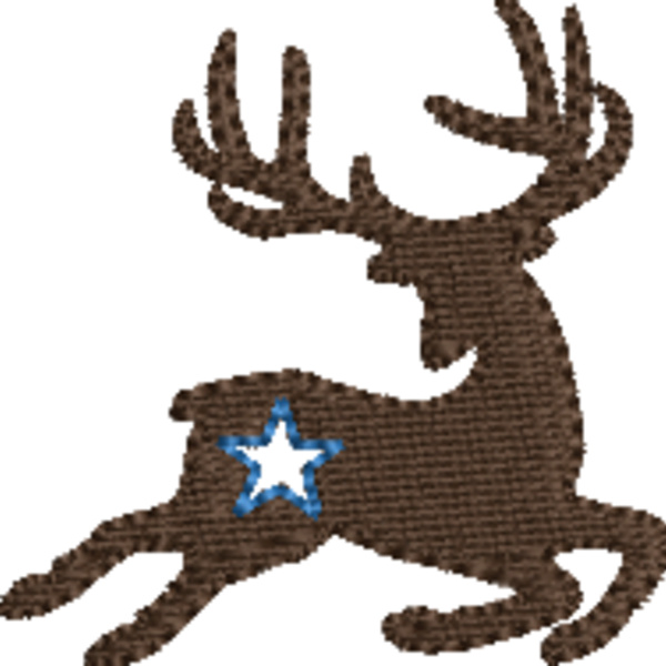 Deer with Star Silhouette (0322) Thumbnail