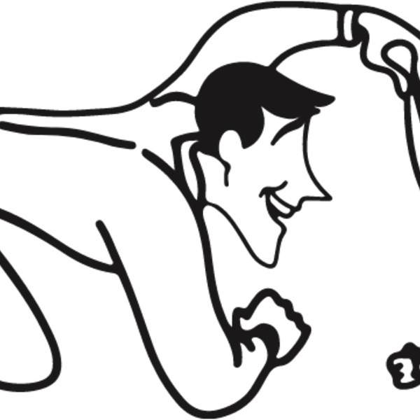 Curious George and Man Silhouette (0211) Thumbnail