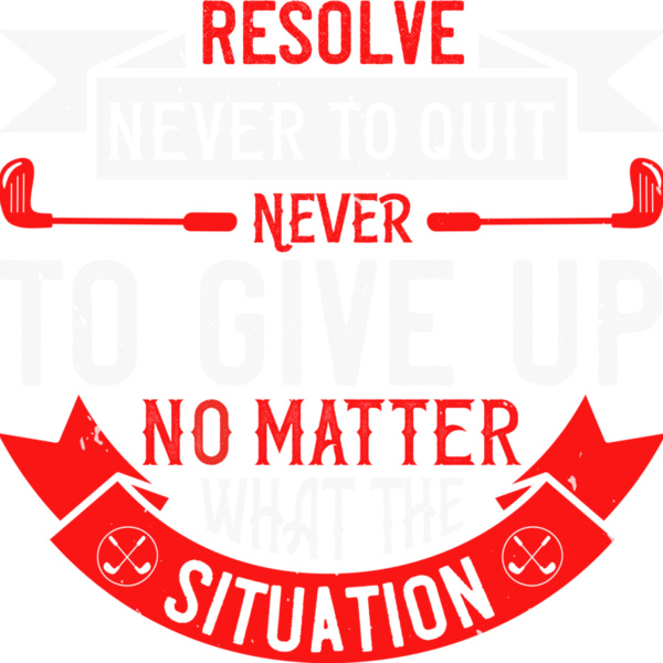 Never Quit Golf Quote Thumbnail