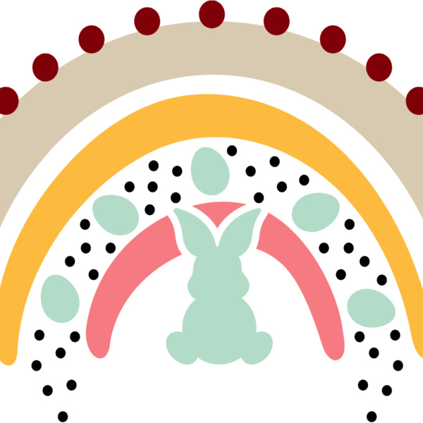 Rainbow Colour With Cute Bunny Thumbnail