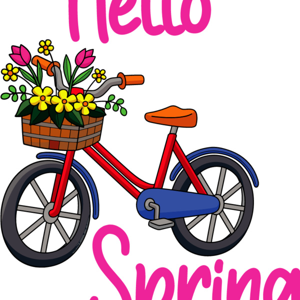 Hello Spring With Beautiful Bicycle Thumbnail