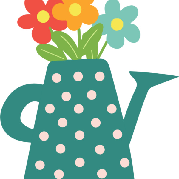 Spring Flower Bloom on Watering Can Thumbnail