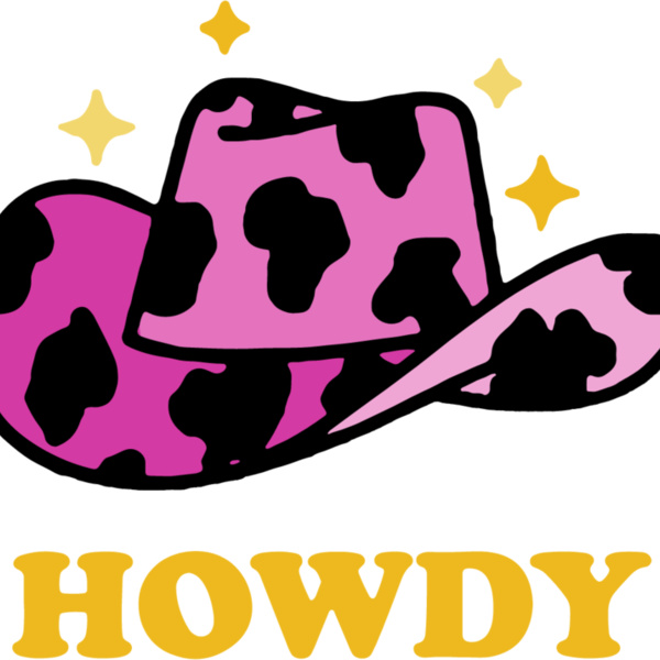 Howdy Pink Cowboy Hat (1068) Thumbnail