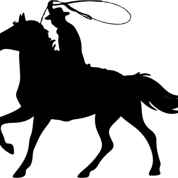 Lasso Horse Silhouette Thumbnail