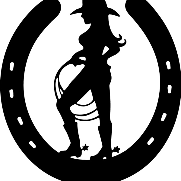 Horseshoe Cowgirl Silhouette Thumbnail