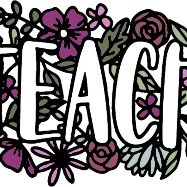 Teach Floral Doodle  Full Colour  Thumbnail