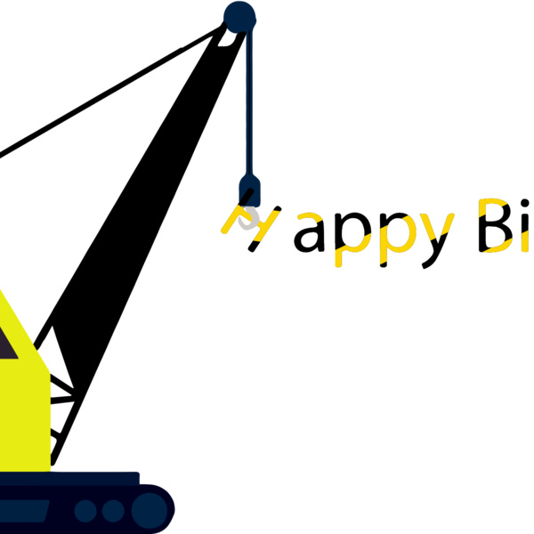 Excavators with Happy Birthday  Thumbnail